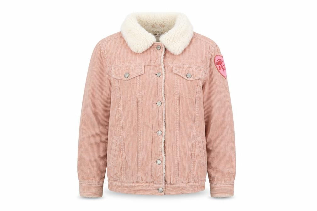 Denim Co. Women's Pink Corduroy Jacket Size 10