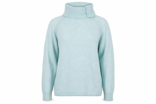 F&F Women's Blue High Neck Pullover Jumper - M