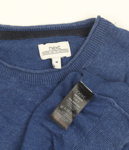 Close-up detail of Next Women's Blue Crew Neck jumper Medium