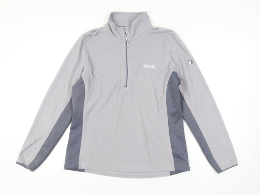Regatta Women's Grey High Neck 1/2 Zip Sweatshirt Size 18