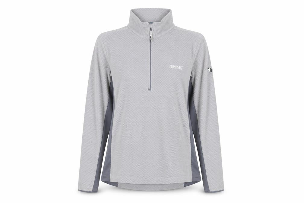 Regatta Women's Grey High Neck 1/2 Zip Sweatshirt Size 18