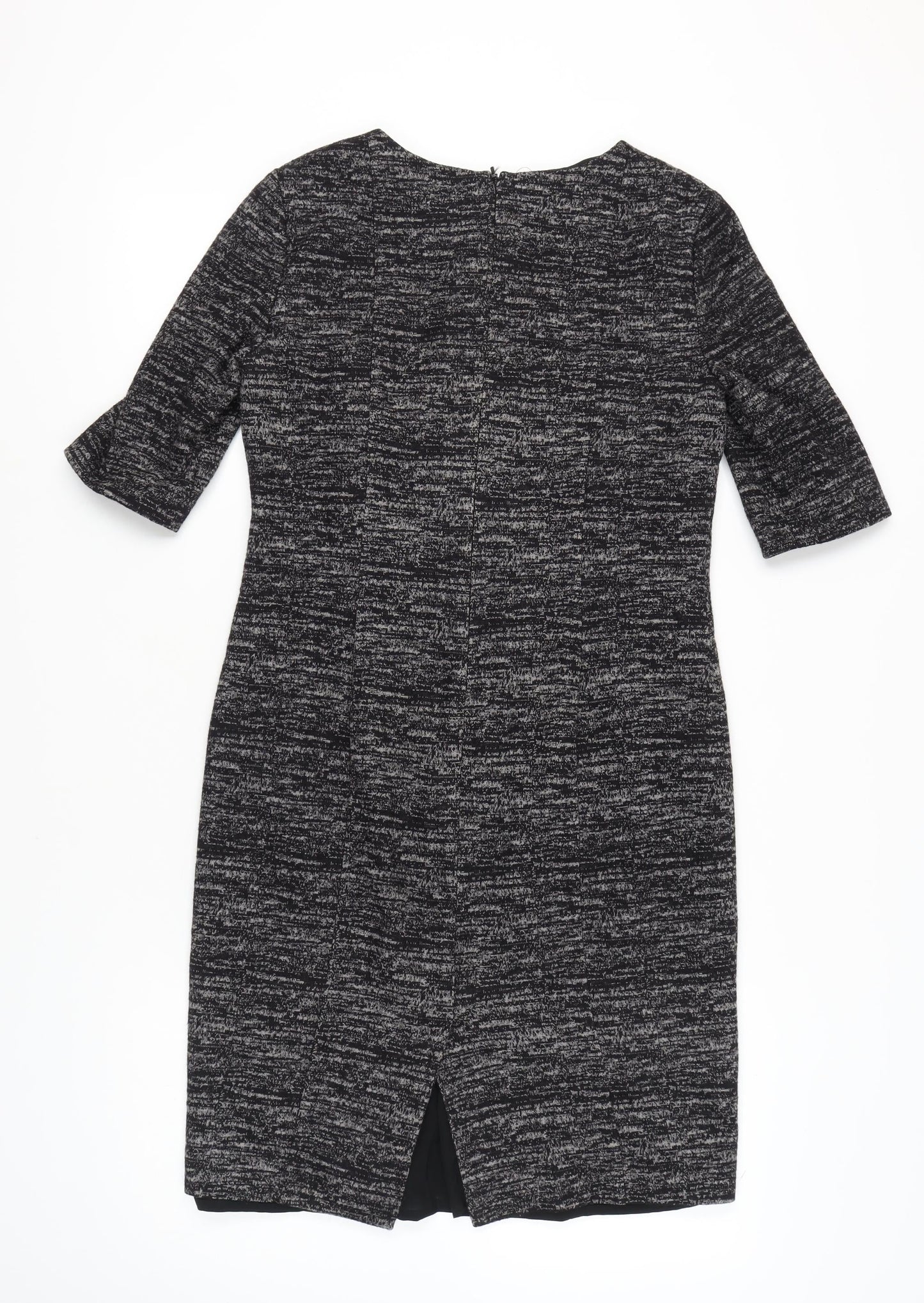 Hobbs Women's Black Sheath Dress UK 12 Wool Blend