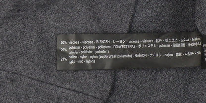 Zara Women's Grey Pullover Jumper, Size 10, Chain Accent