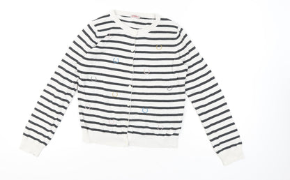 Additional front view of Cath Kidston Women's Striped Cardigan Multicoloured, size S