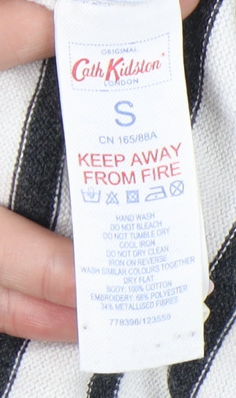 Brand and care label for Cath Kidston Women's Striped Cardigan Multicoloured, size S