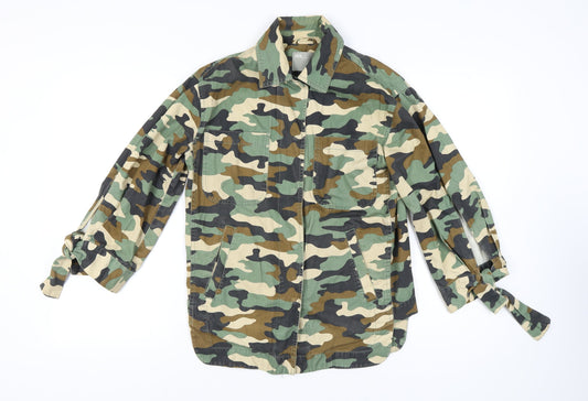 ASOS Women's Camo Military Jacket UK 4 Cotton