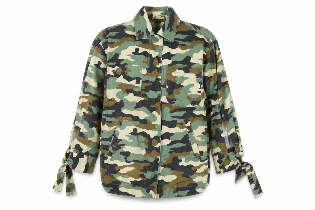 ASOS Women's Camo Military Jacket UK 4 Cotton
