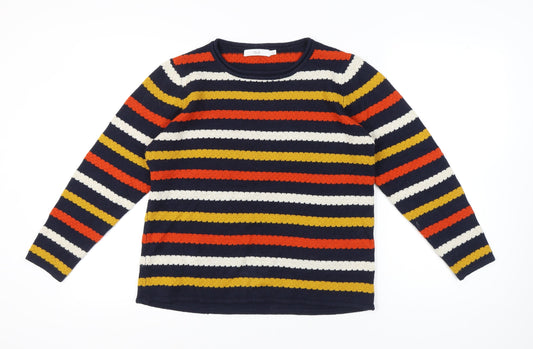 Isle Women's Multicoloured Striped Pullover Jumper M