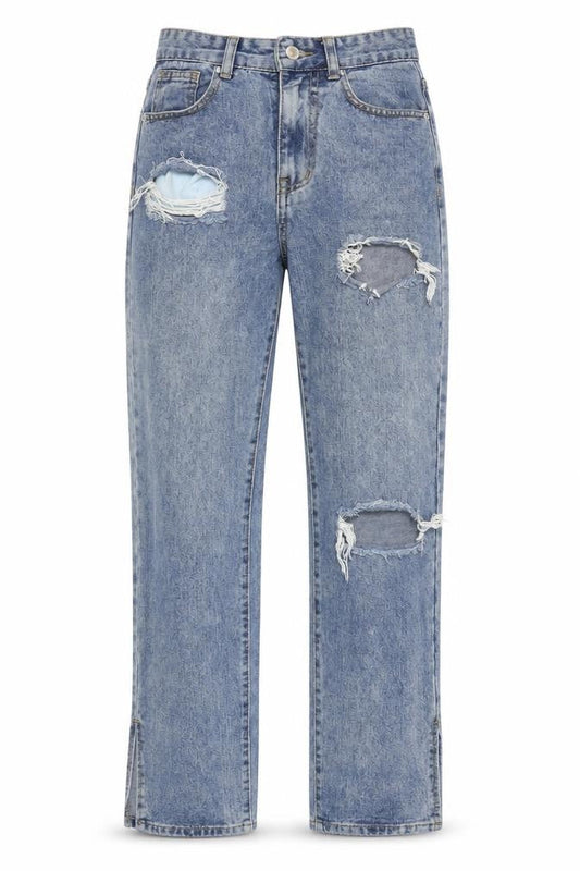 PrettyLittleThing Women's Blue Straight Jeans Size 6
