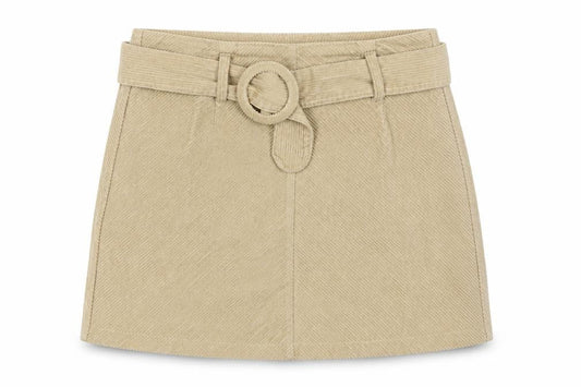 Denim Co. Women's Beige Corduroy A-Line Skirt Size 8