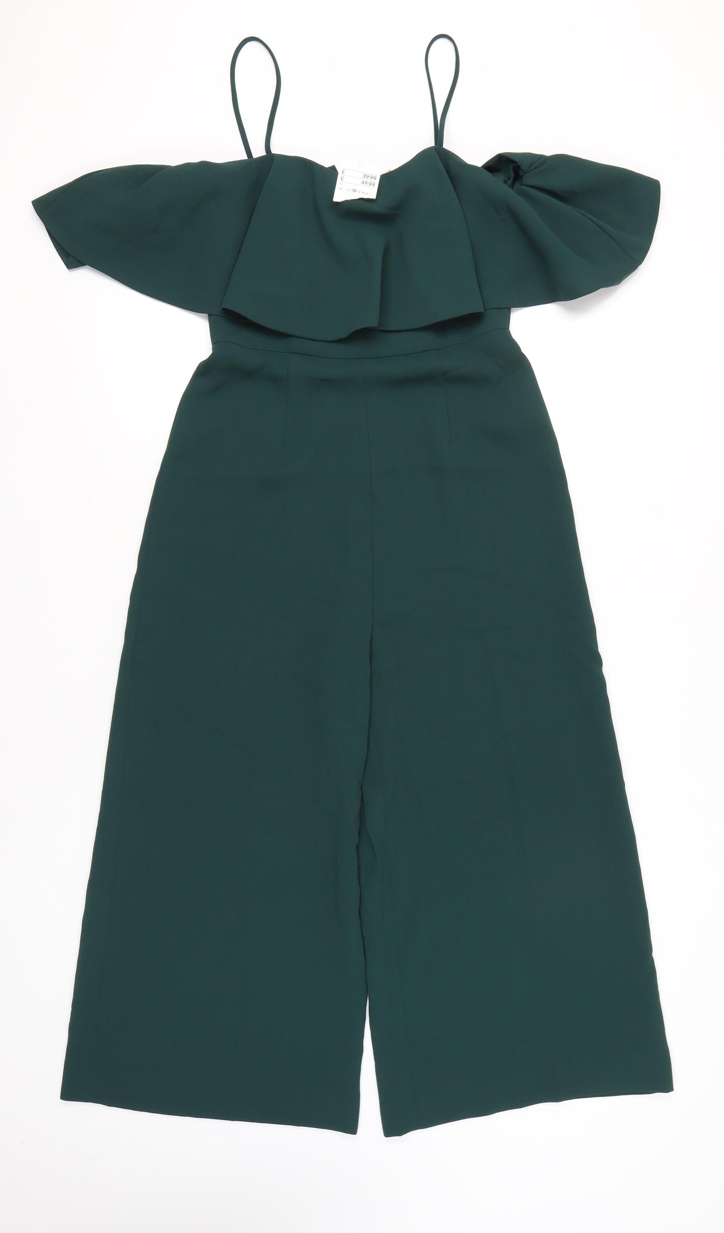 H&M Women's Green Off-Shoulder Jumpsuit Size 8