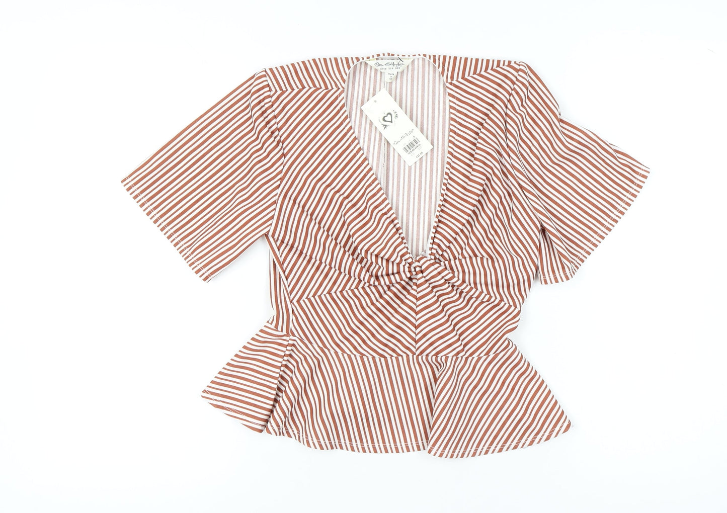 Miss Selfridge Women’s Striped Wrap Blouse Size 8