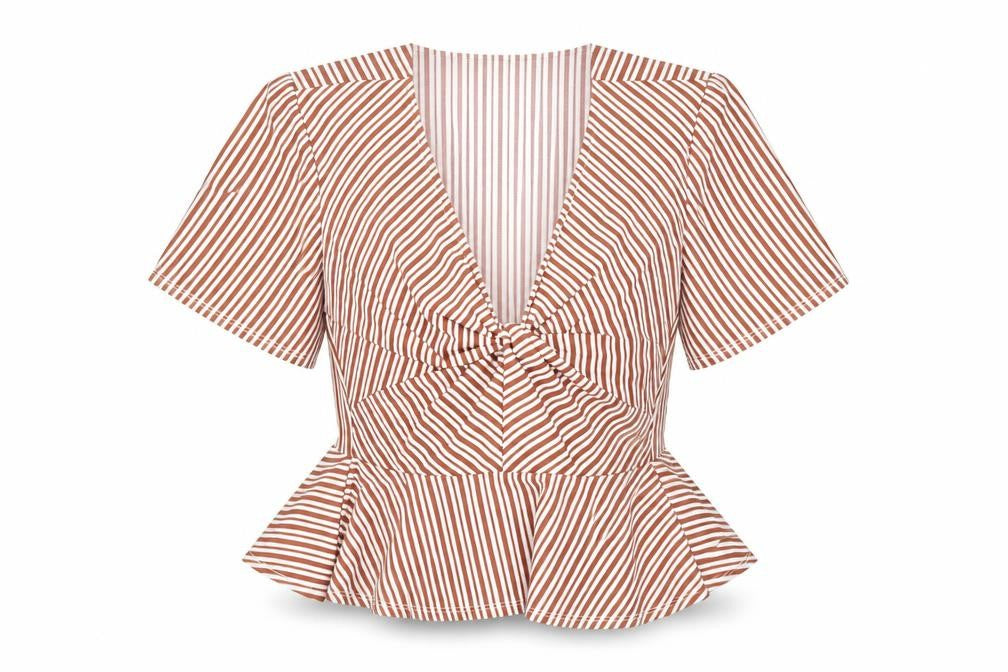 Miss Selfridge Women’s Striped Wrap Blouse Size 8