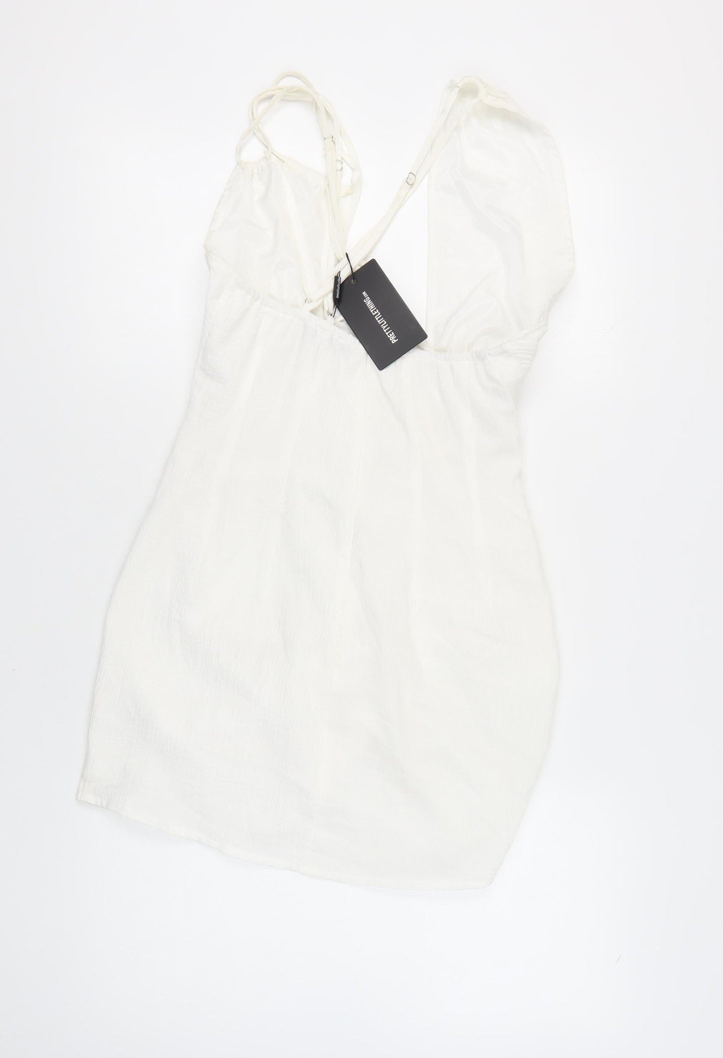 PrettyLittleThing Women’s White Bodycon Dress Size 12
