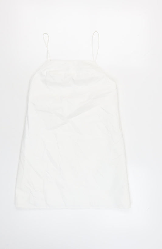 Zara Women's White XS Slip Dress