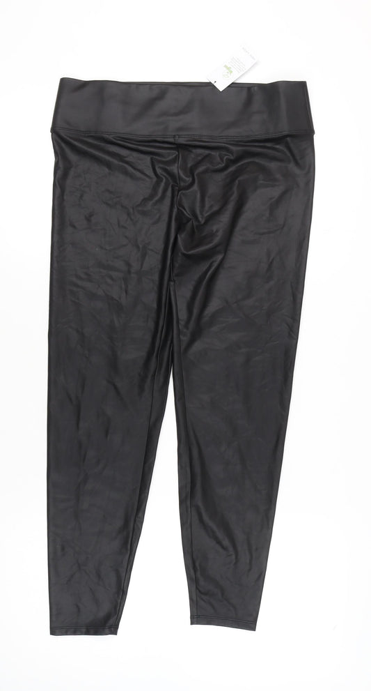 New Look Women's Black Ankle Leggings Size 16