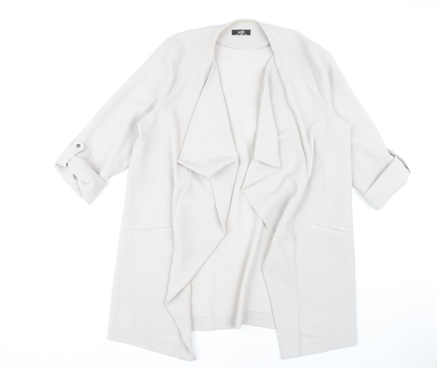 Wallis Women's White Long Jacket size 14