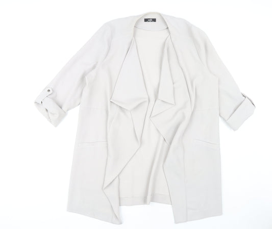 Wallis Women's White Long Jacket size 14