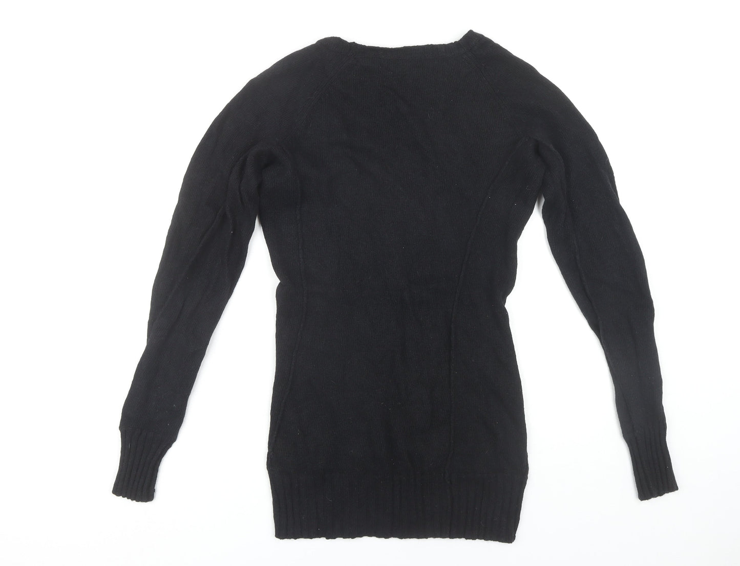 ICHI Women's Black Scoop Neck Pullover Jumper - Size S