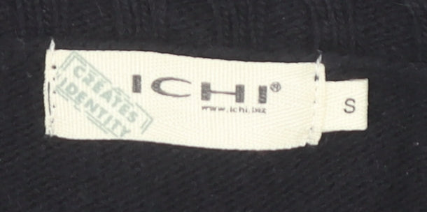 ICHI Women's Black Scoop Neck Pullover Jumper - Size S