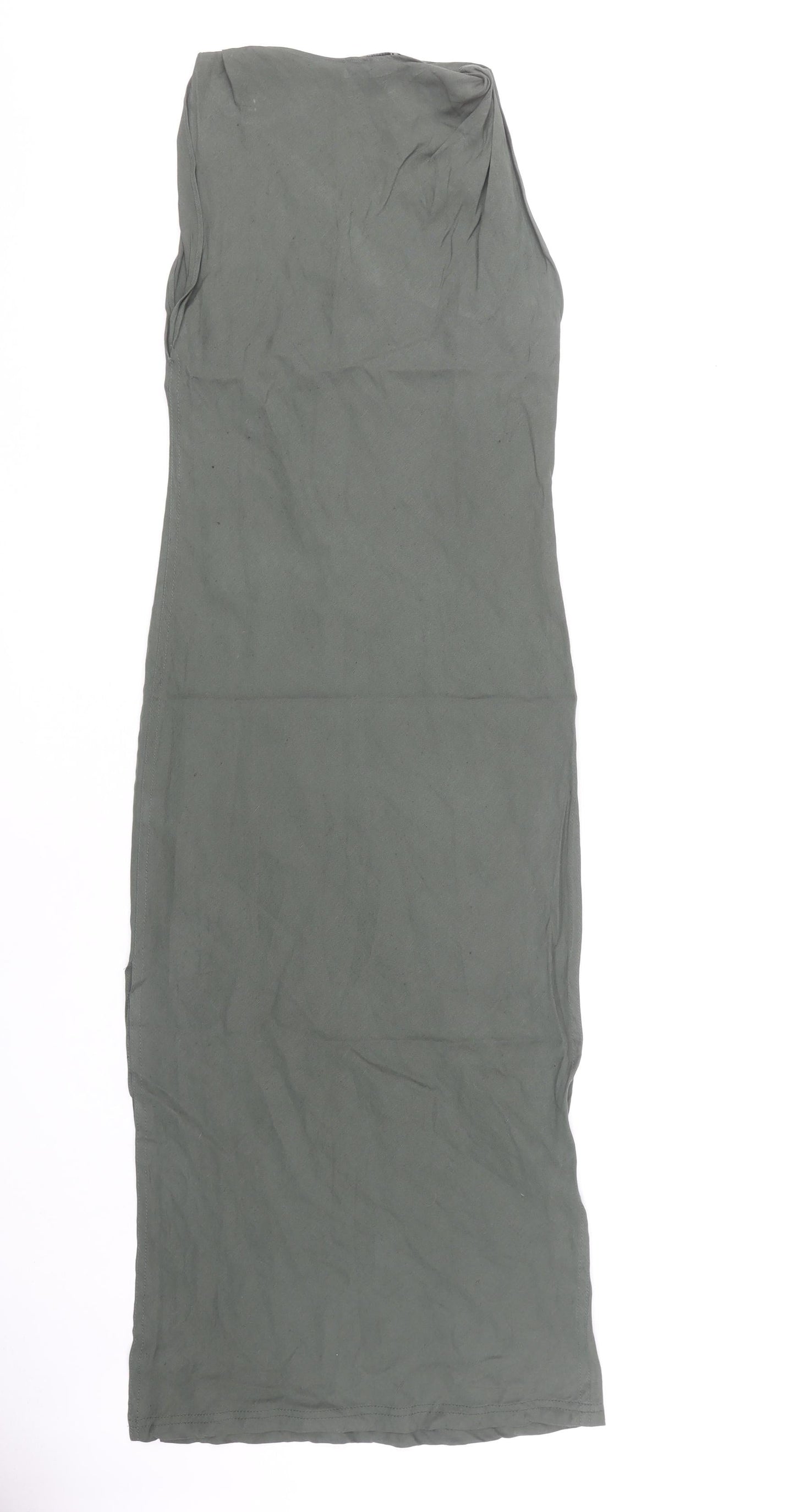 Zara Women's Green Midi Dress, XS, Sleeveless Casual