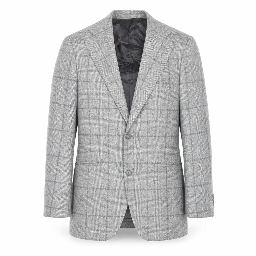 Sarto Men's Grey Check Tweed Blazer Jacket