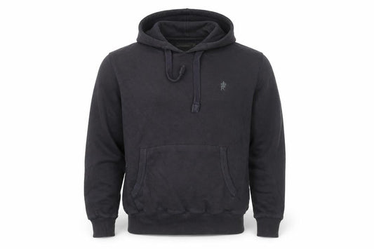 Front view of French Connection Men's Black Pullover Hoodie Small