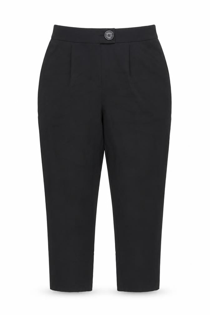 Peacocks Women's Black Regular Fit Trousers, Size 16