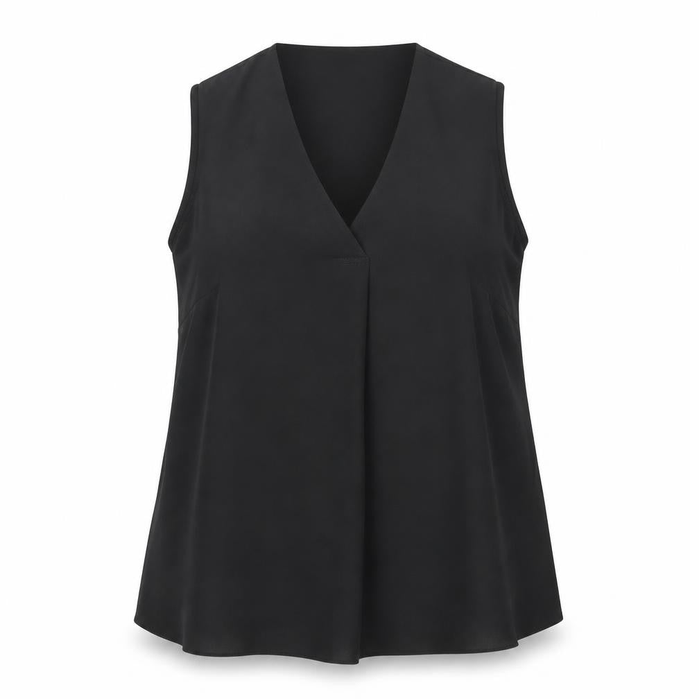 George Women's Black V-Neck Sleeveless Tank - Size 16