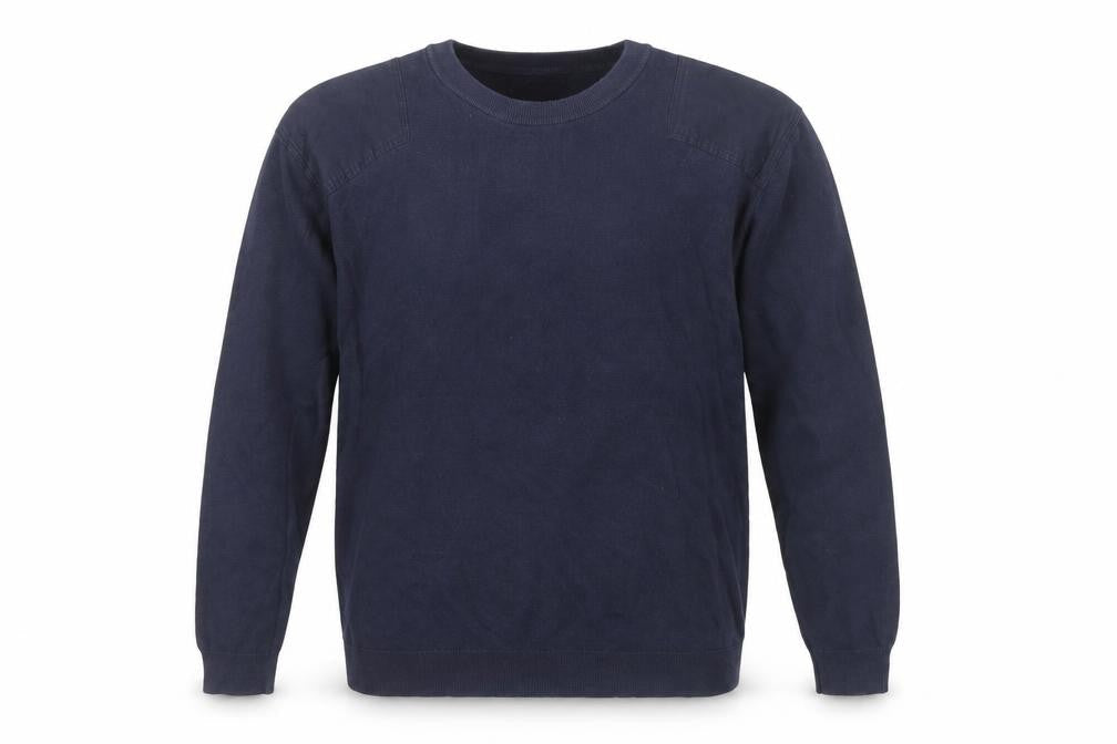 Zara Men's XL Blue Cotton Pullover Jumper