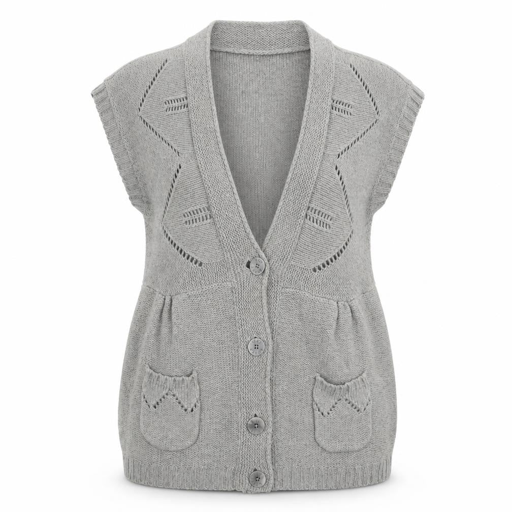 Ted Baker Women's Grey Sleeveless Cardigan M