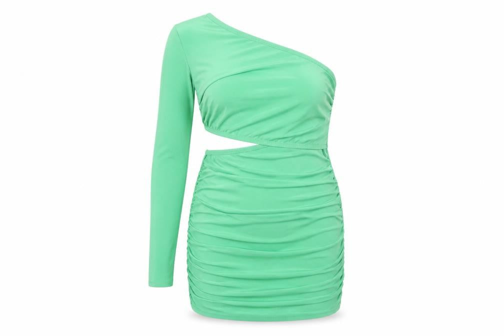 PRETTYLITTLETHING Women's Green Bodycon Dress, Size 12
