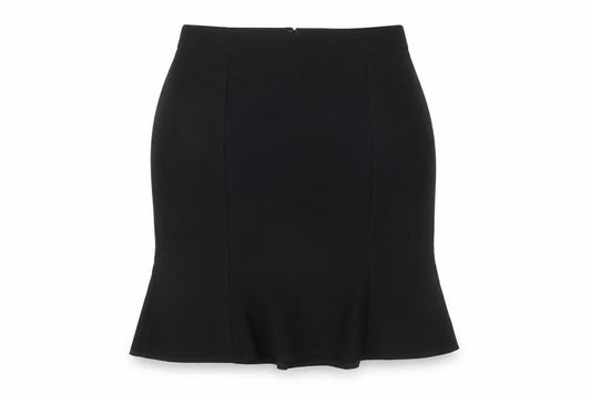 Front view of Savoir Women's Black Pencil Skirt, size 16, Polyester