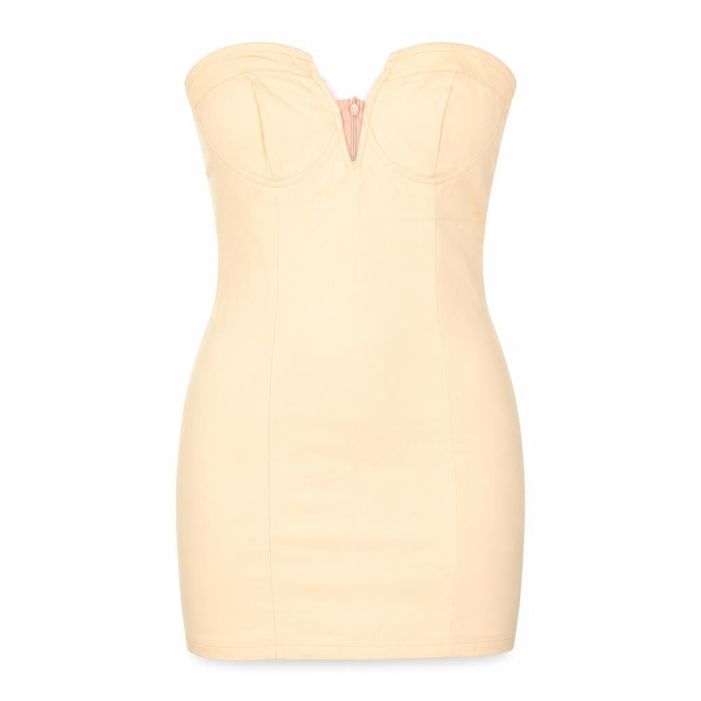 PRETTYLITTLETHING Women's Orange Bodycon Dress, Size 6
