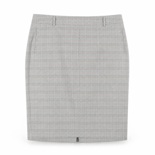 Front view of Marks & Spencer Grey Checked Pencil Skirt, size 22