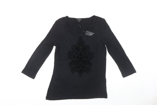 Caroll Women's Black Viscose Blouse Size 14