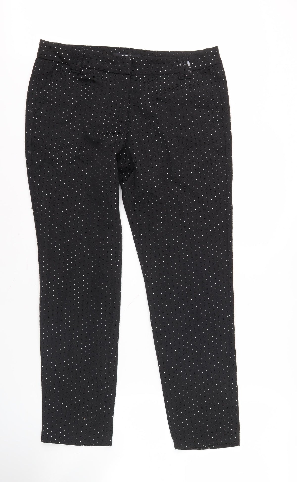 Next Women's Black Polka Dot Trousers Size 12