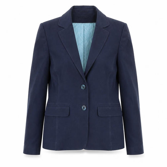 Long Tall Sally Women's Blue Blazer, Size 14 Tall