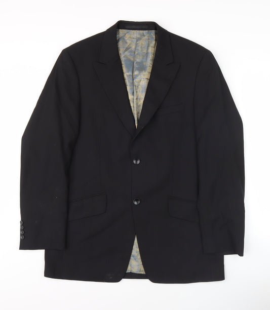 Remus Uomo Black Men's Blazer, Size M, Formal