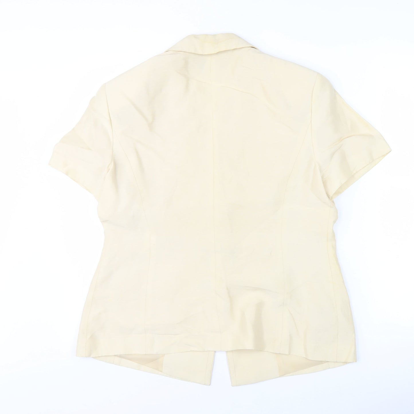 Episode Women Beige Blazer UK 14 Short Sleeve