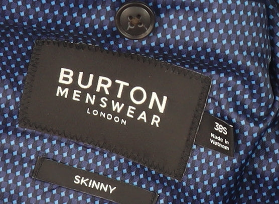 Burton Menswear London Blue Slim Fit Blazer - 38S