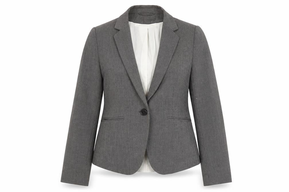 H&M Women's Grey Blazer, Size 10, Regular Fit