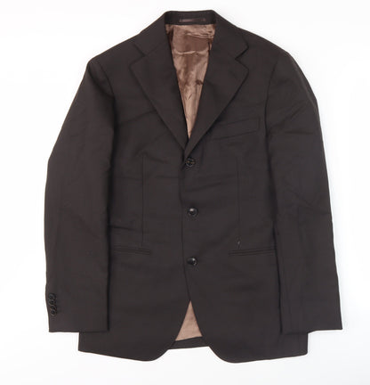 Additional front view of Sarto Men's Brown Wool Suit Jacket M Single-Breasted