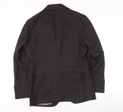 Back view of Sarto Men's Brown Wool Suit Jacket M Single-Breasted