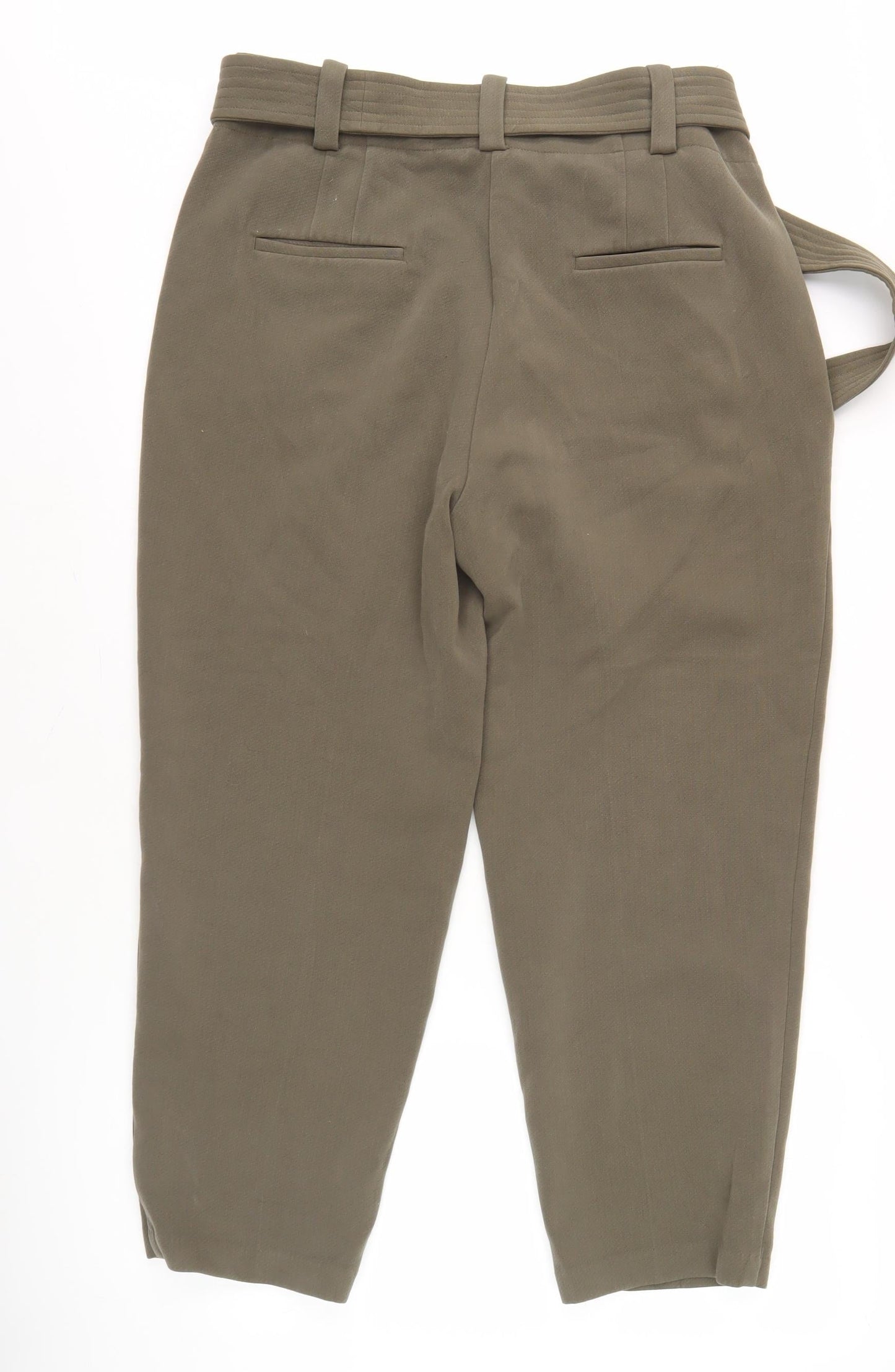 Marks and Spencer Women's Green Belted Trousers, Size 16