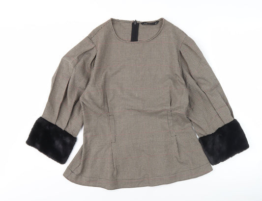 Zara Woman Women's Multicoloured Blouse 3/4 Sleeve M