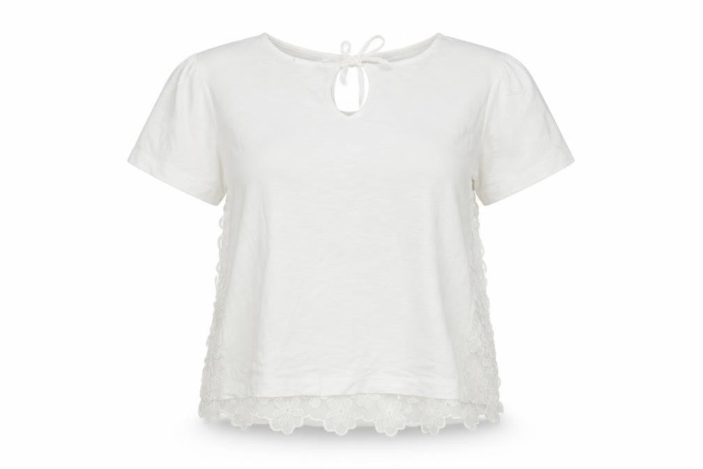 Soon Women's White Floral Embroidered Blouse Size 14