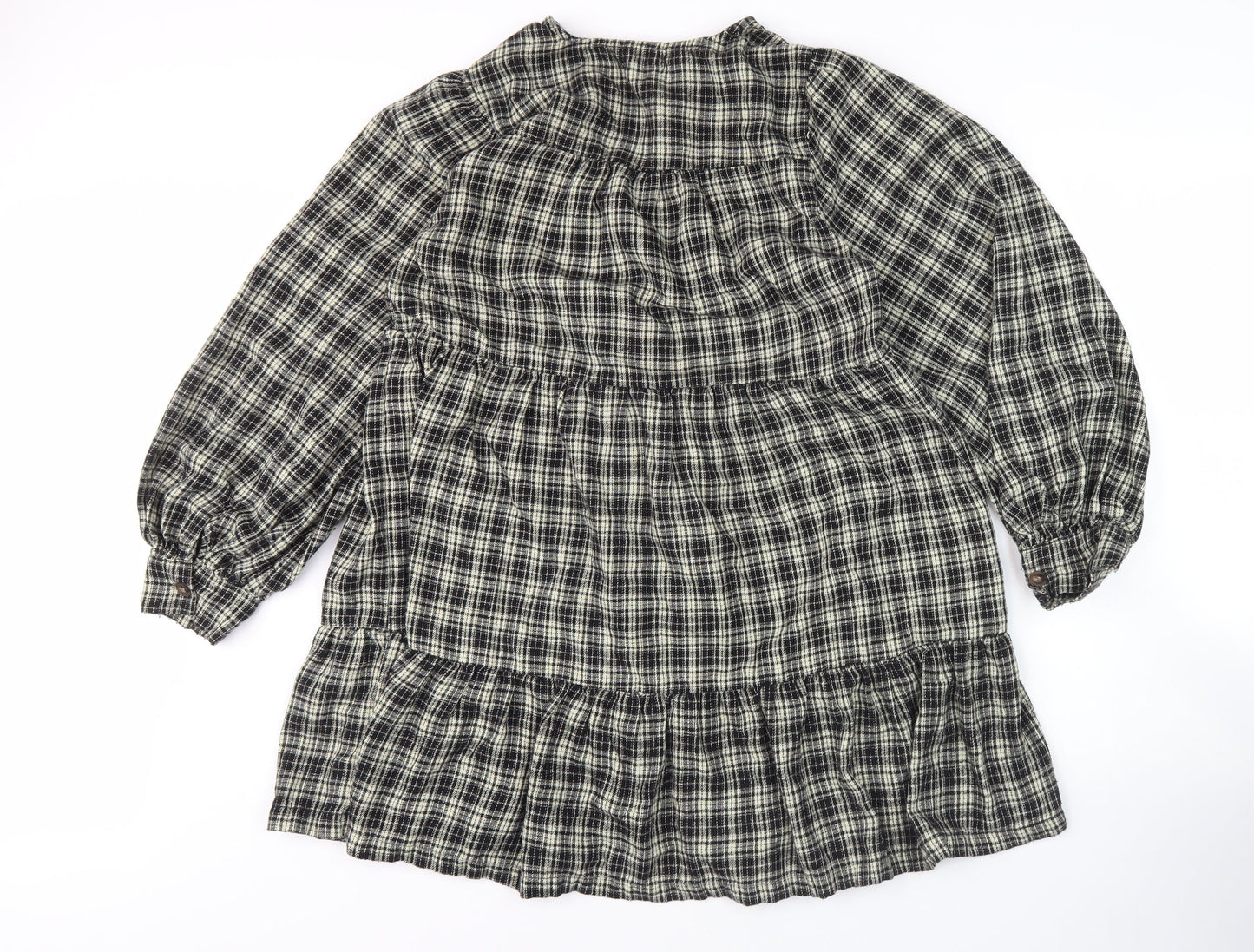 Nasty Gal Women's Multicoloured Plaid Shirt Dress Size 12