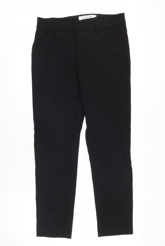 European Culture Women's Black Straight Trousers Size 10