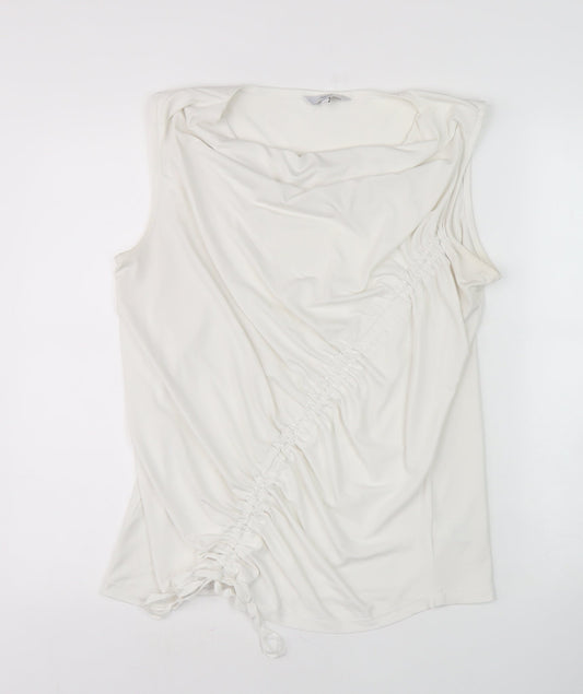 Next Women's White Sleeveless Tank, Size 12